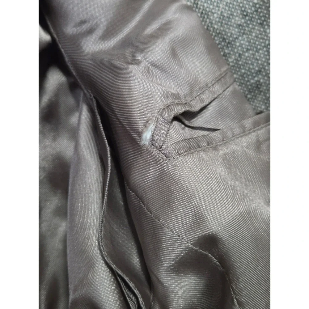 Deansgate Mens 40R Silk Blazer Sport Coat Grey‎ Tweed 2 Button Made in Lithuania